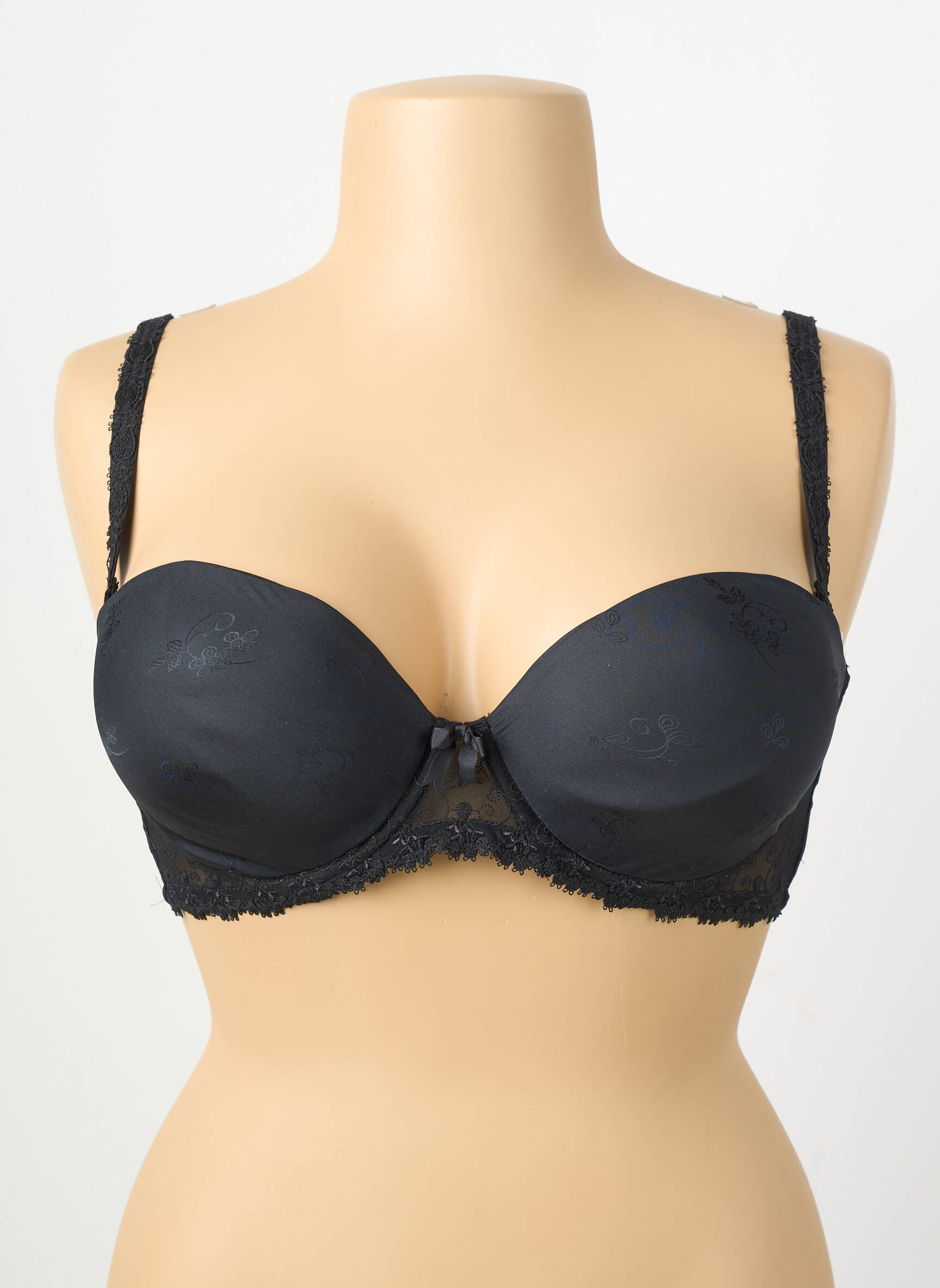 Sutien efect material satinat top sutien modelat negru SIMONE PERELE femeie