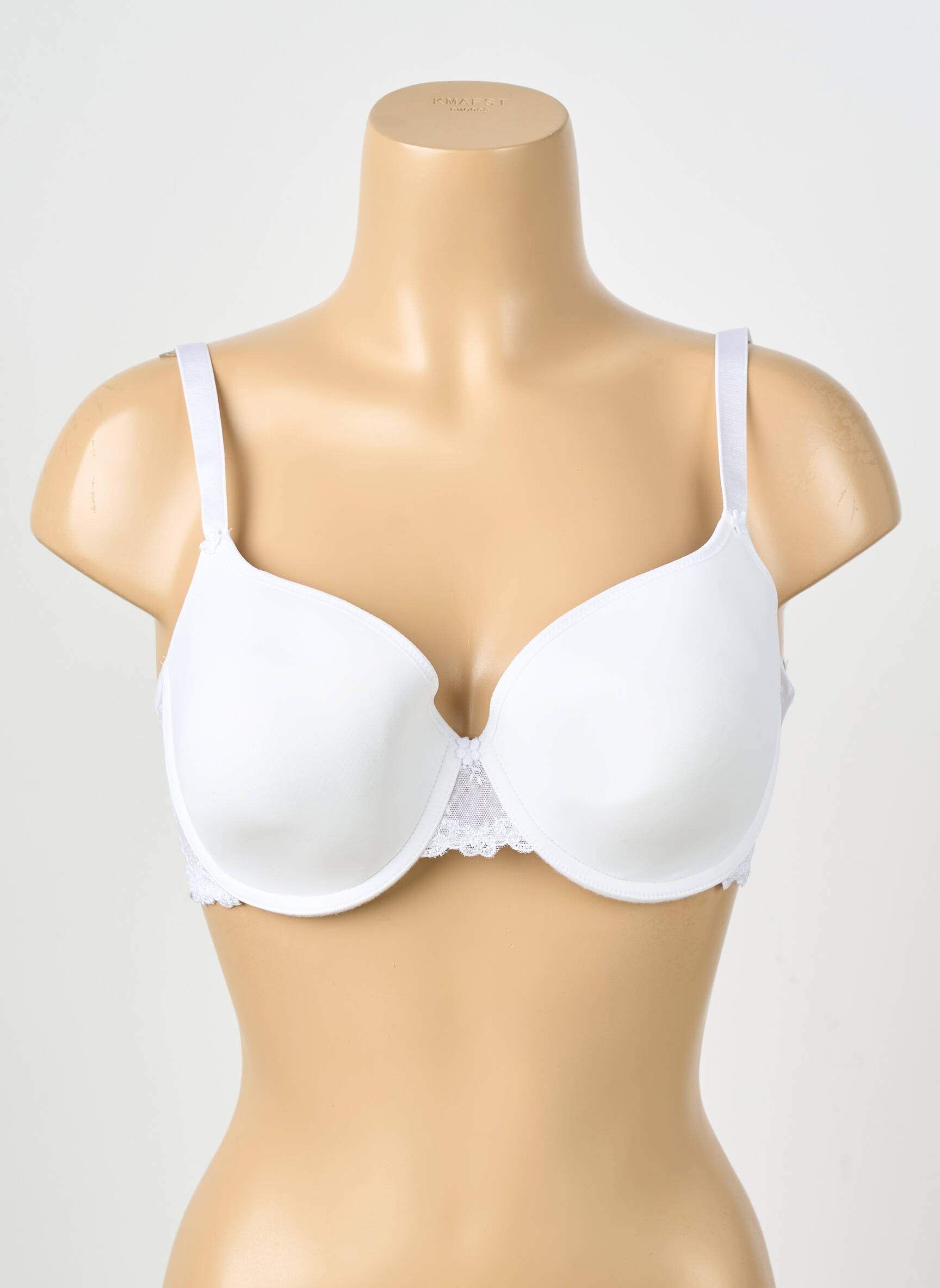 Sutien efect material satinat top sutien modelat alb PASSIONATA femeie