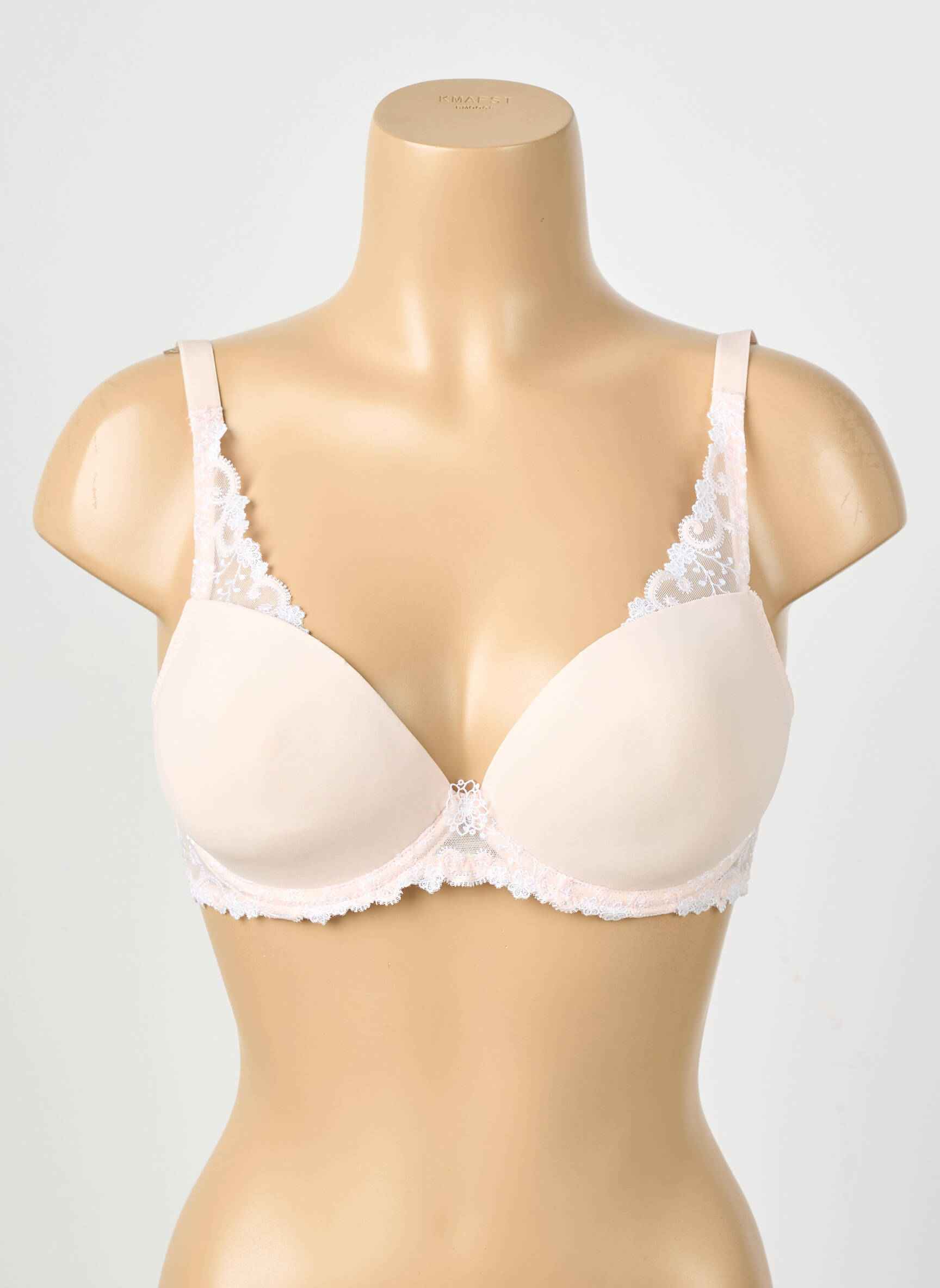 Sutien efect material satinat top sutien push-up roz SIMONE PERELE femeie