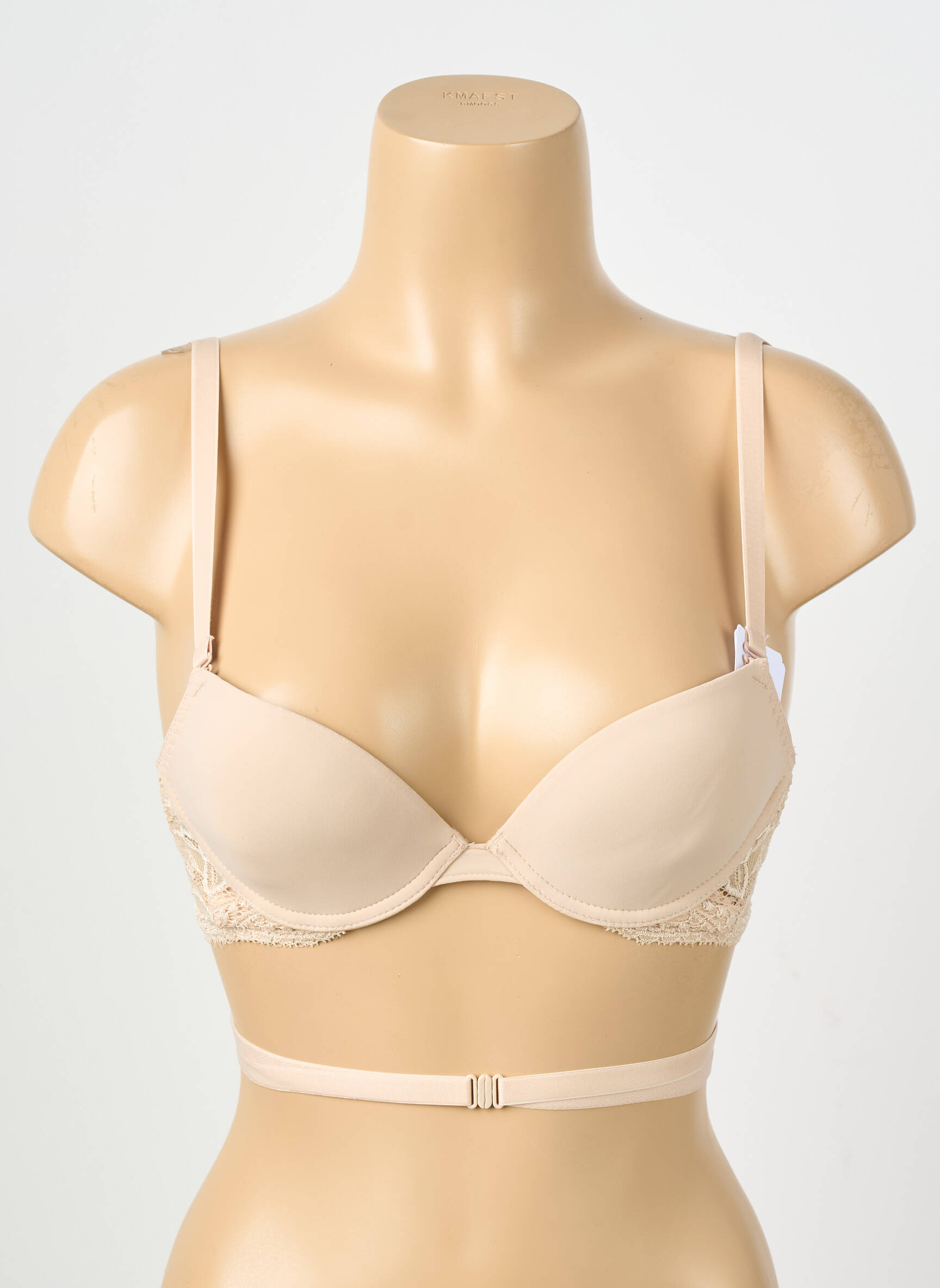 Sutien efect material satinat top sutien modelat culoare piersică SIMONE PERELE femeie