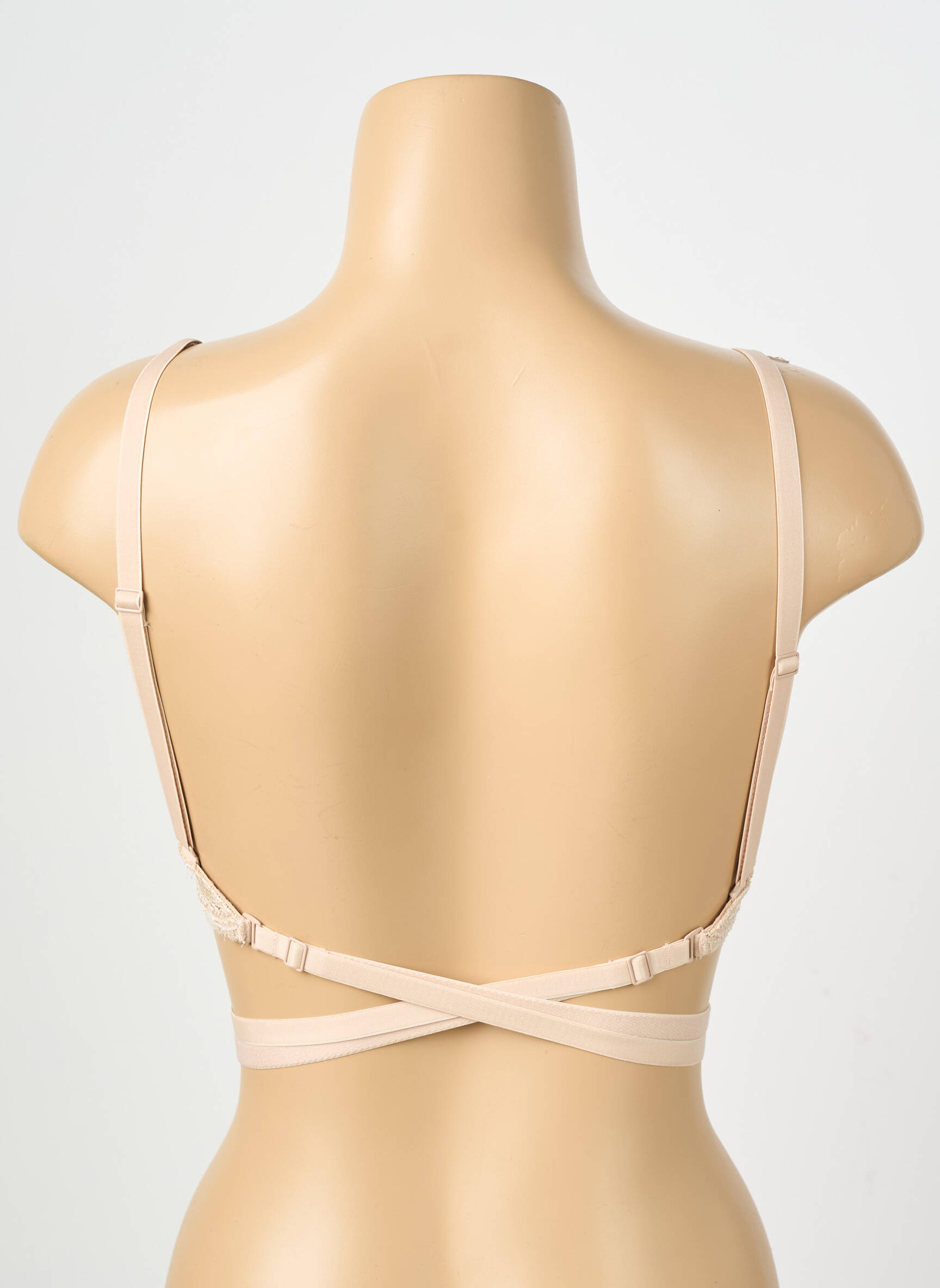 Sutien efect material satinat top sutien modelat culoare piersică SIMONE PERELE femeie