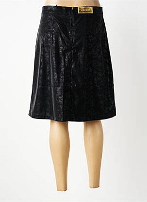 Fustă midi talie cu cleme negru COUTURIST femeie