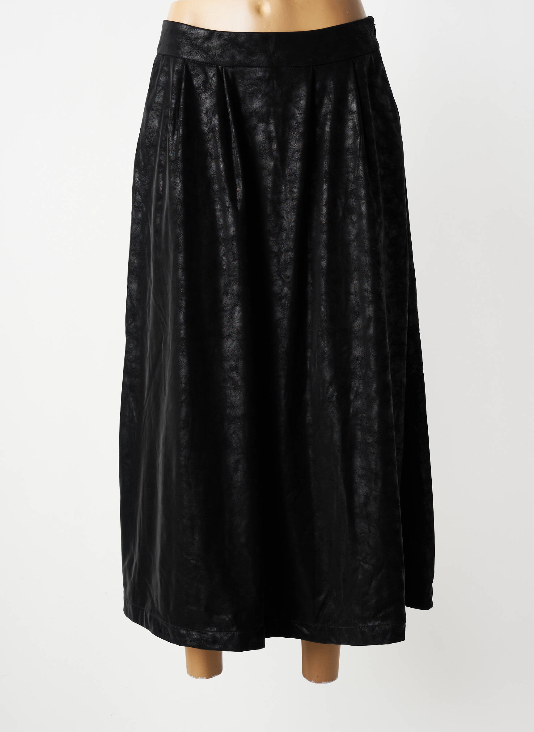 Fustă lungă închidere cu fermoar lateral negru COUTURIST femeie