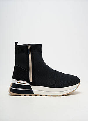 Adidași vârf rotund toc de 4 la 6 cm negru EXÉ femeie