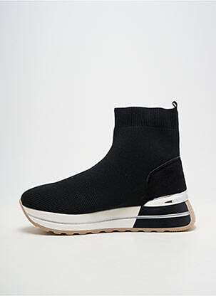 Adidași vârf rotund toc de 4 la 6 cm negru EXÉ femeie