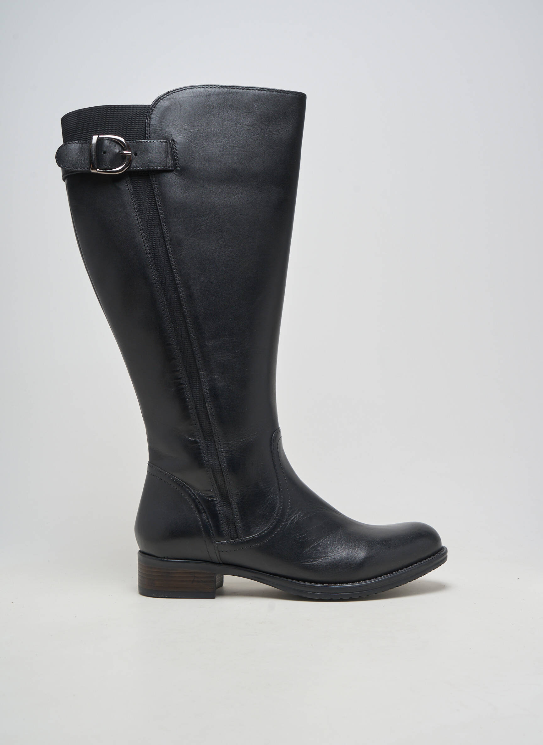 Cizme material neted toc plat până la 3 cm negru JJ FOOTWEAR femeie