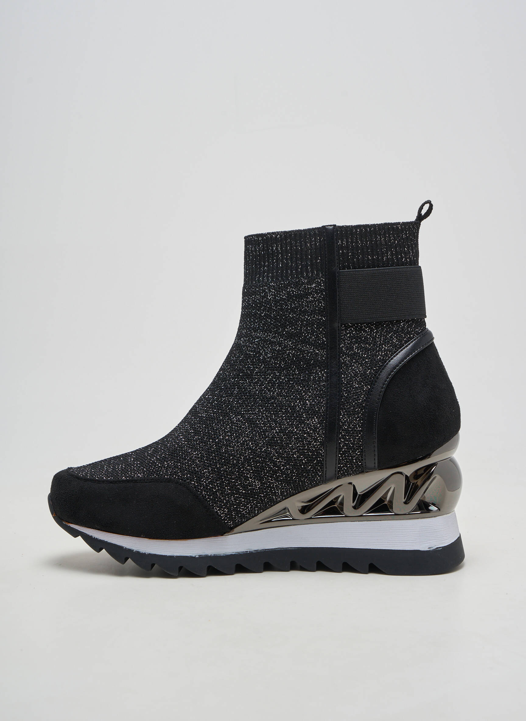 Botine/ghete nubuc toc de 7 la 9 cm negru EXÉ femeie