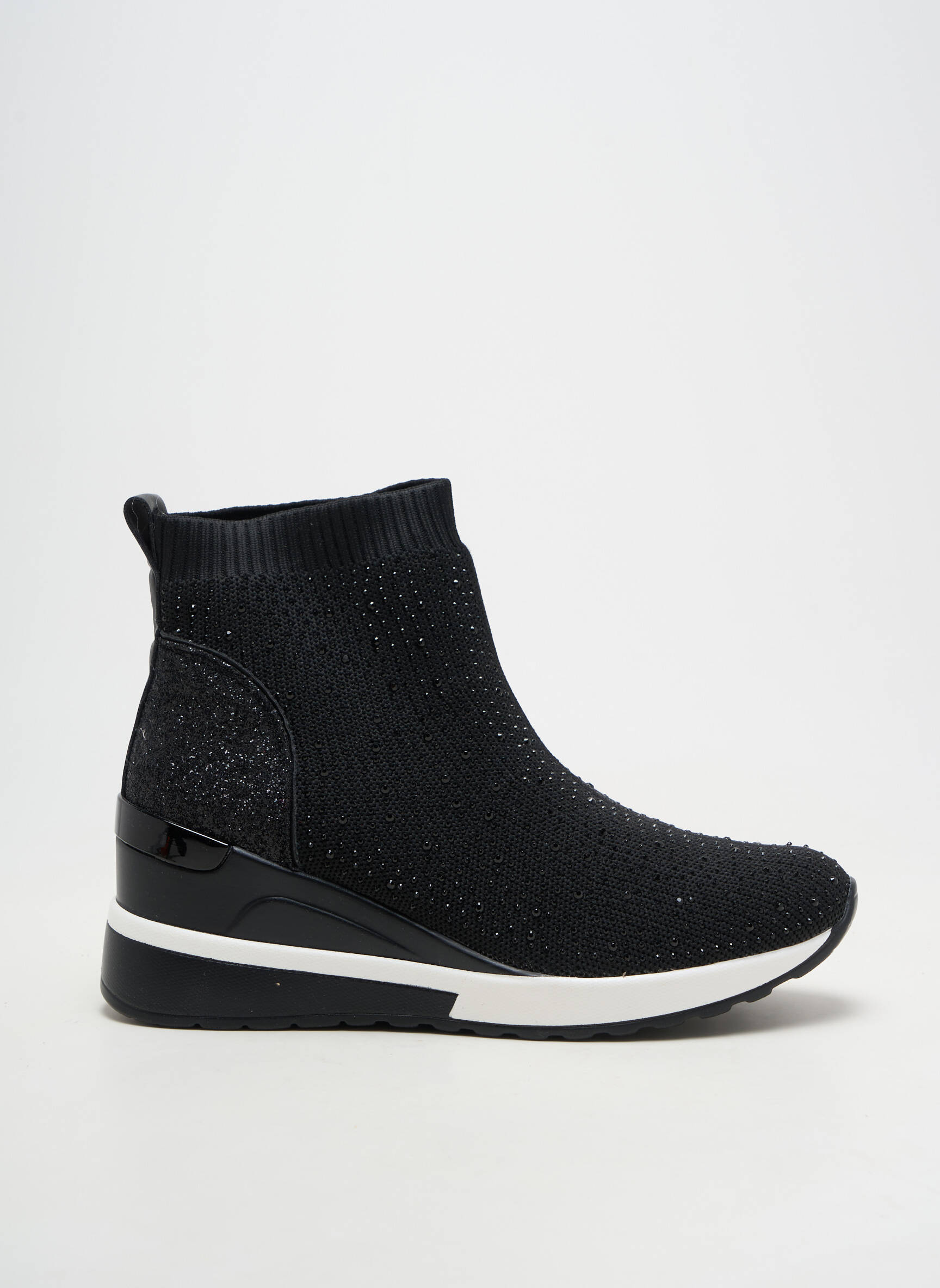 Botine/ghete vârf rotund toc de 4 la 6 cm negru EXÉ femeie