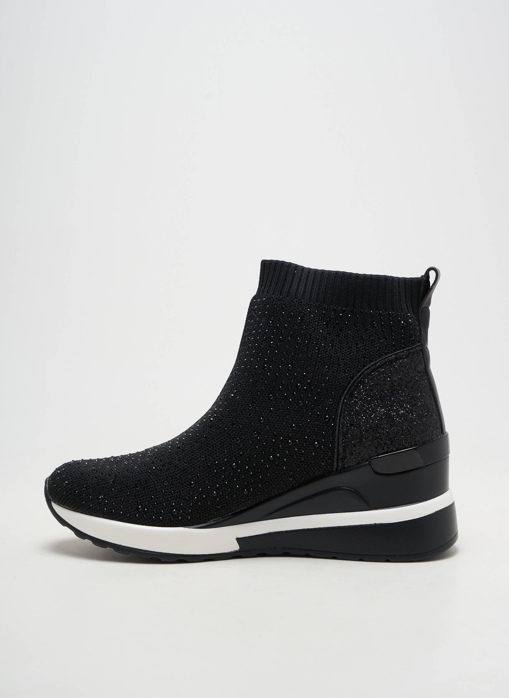 Botine/ghete vârf rotund toc de 4 la 6 cm negru EXÉ femeie
