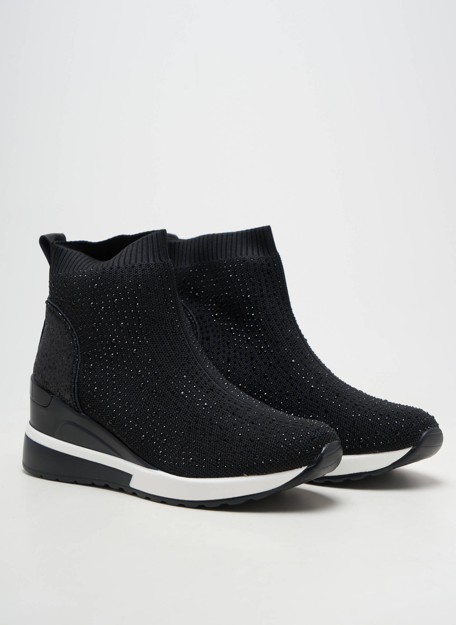 Botine/ghete vârf rotund toc de 4 la 6 cm negru EXÉ femeie