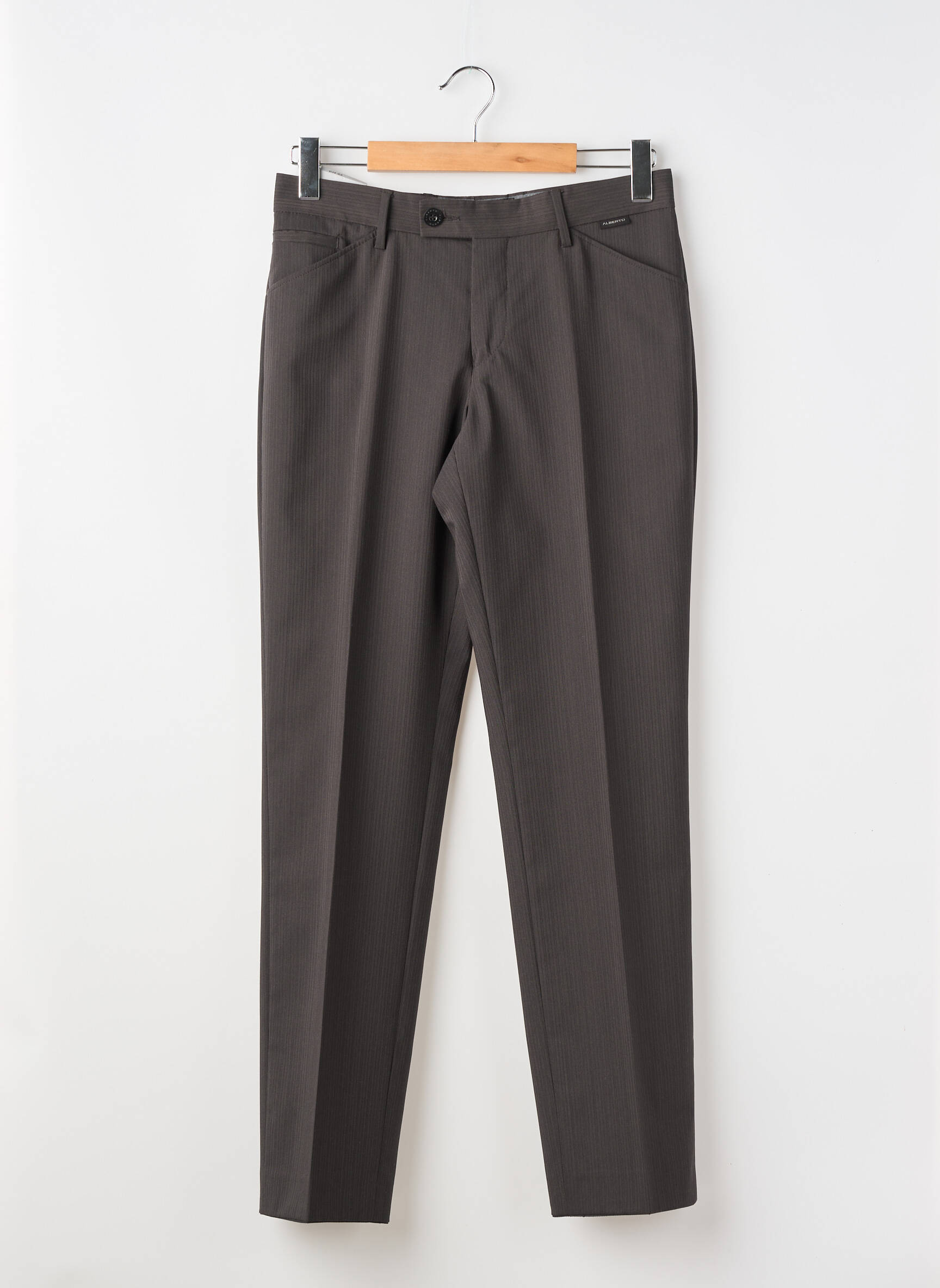 Pantalon slim talie cu cleme mărime normală gri ALBERTO bărbat