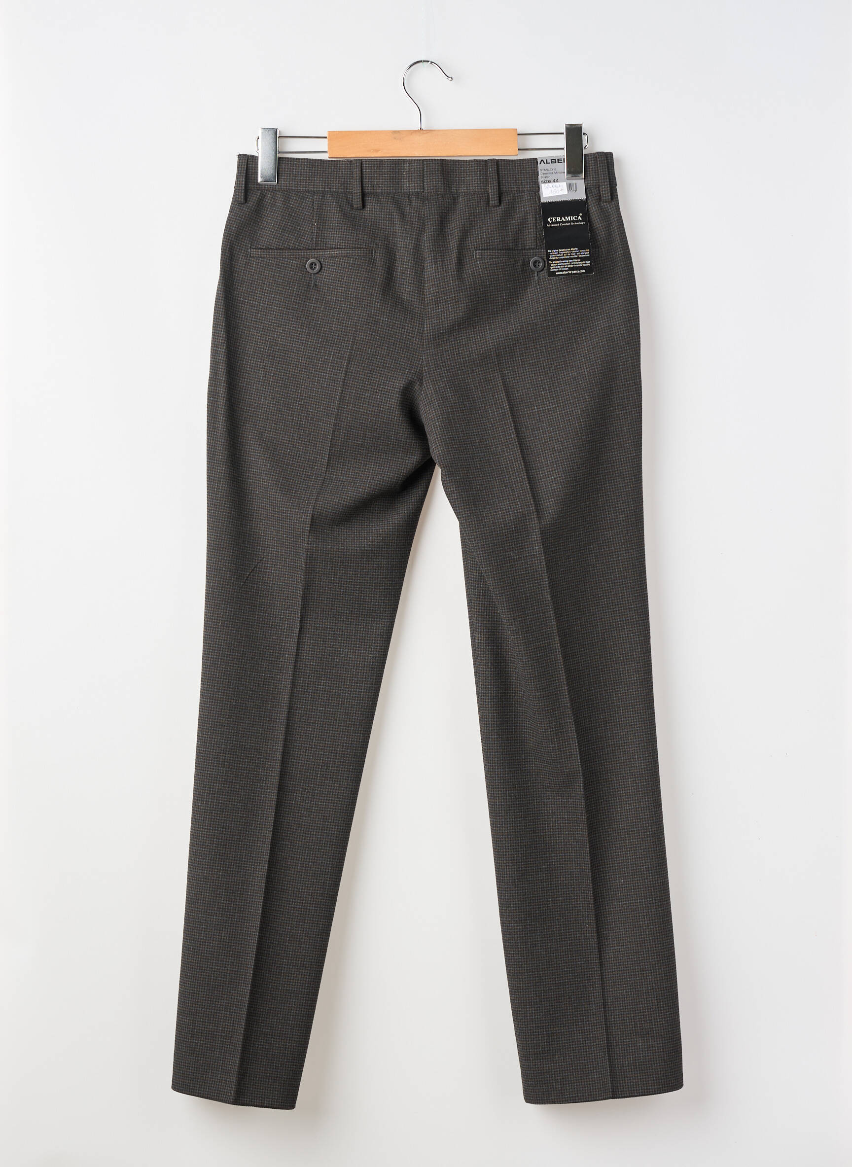Pantalon slim țesătură melanj mărime normală gri ALBERTO bărbat