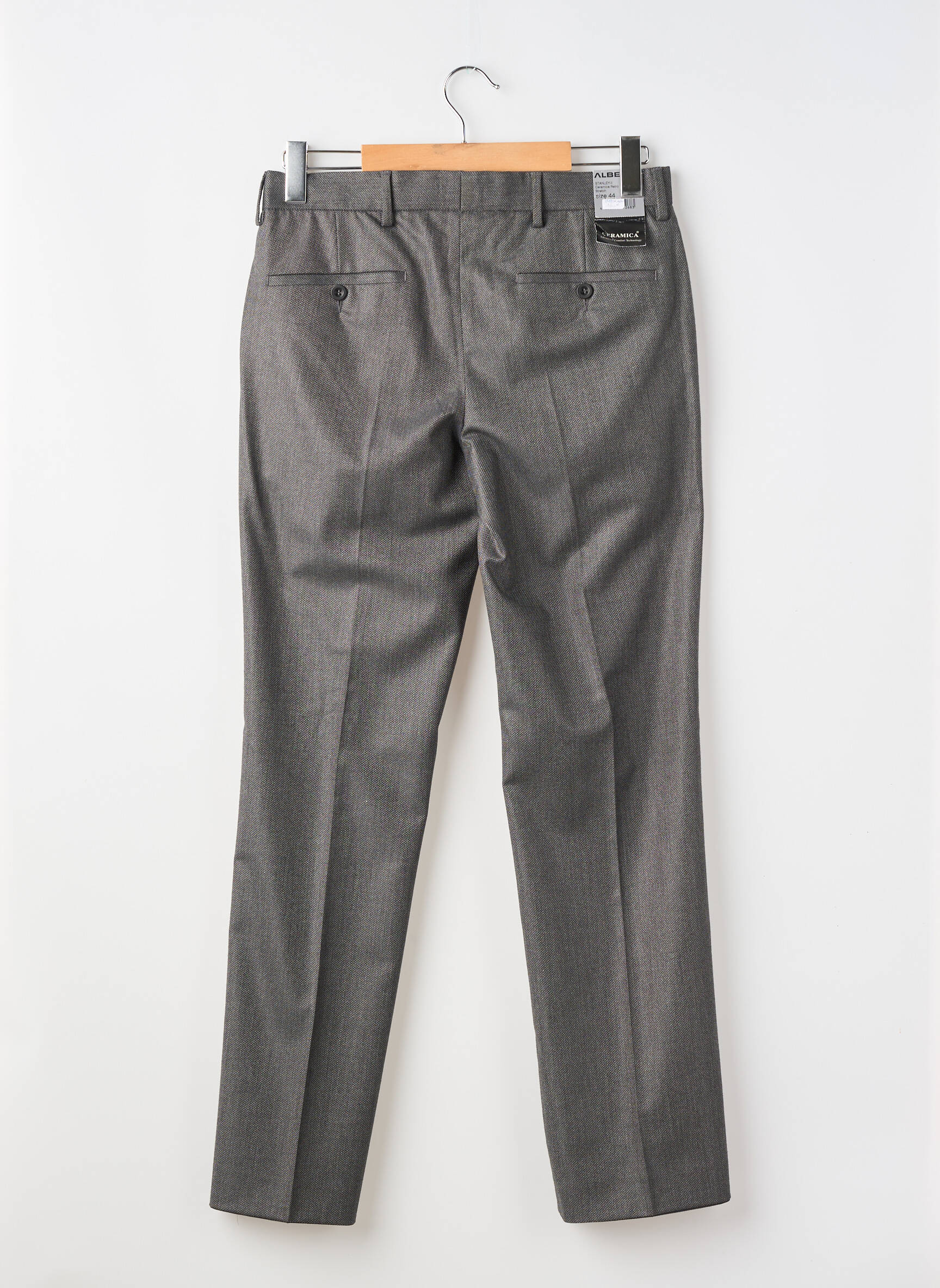 Pantalon slim țesătură melanj mărime normală gri ALBERTO bărbat