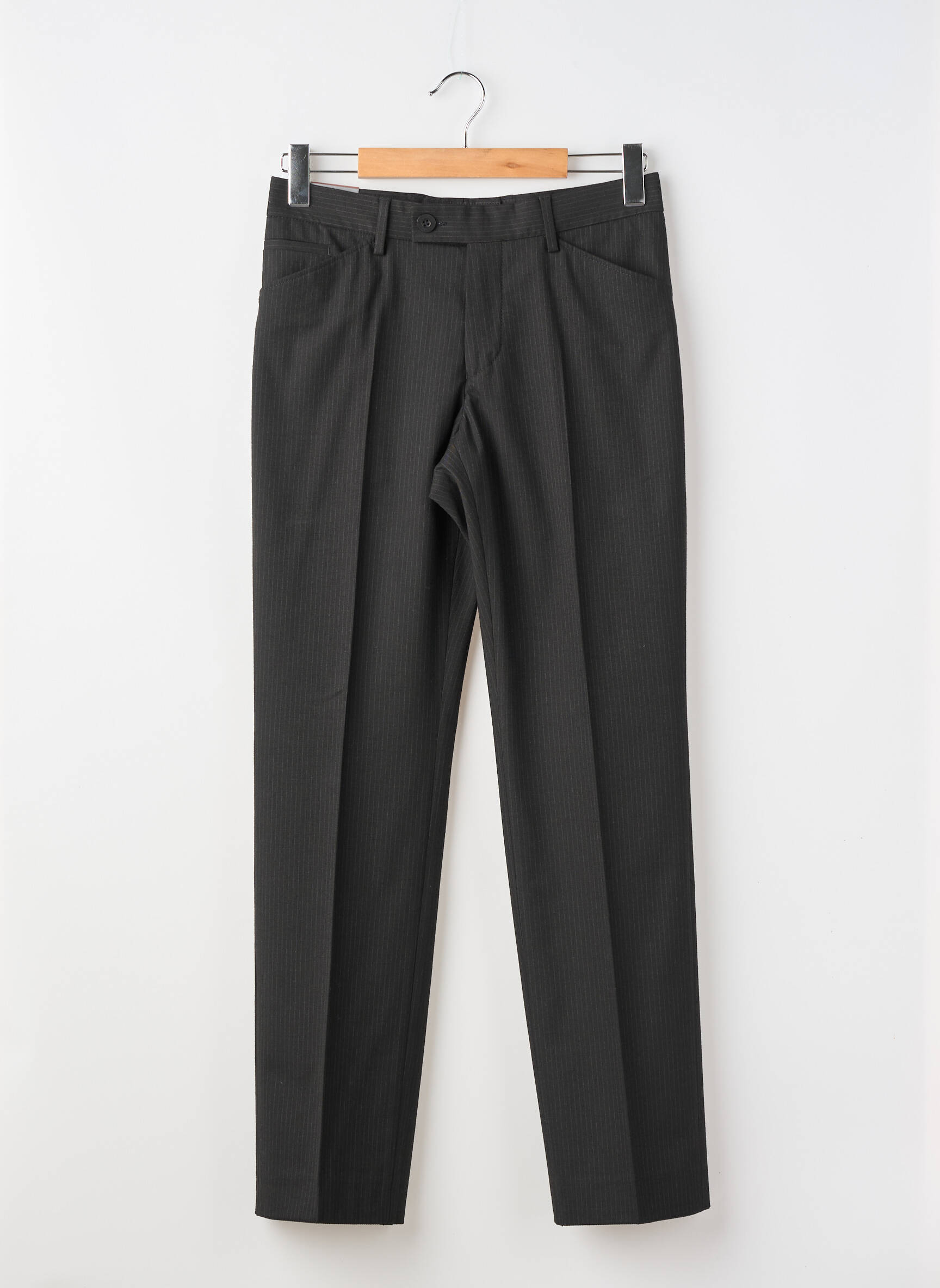 Pantalon slim țesătură poplin mărime normală negru ALBERTO bărbat