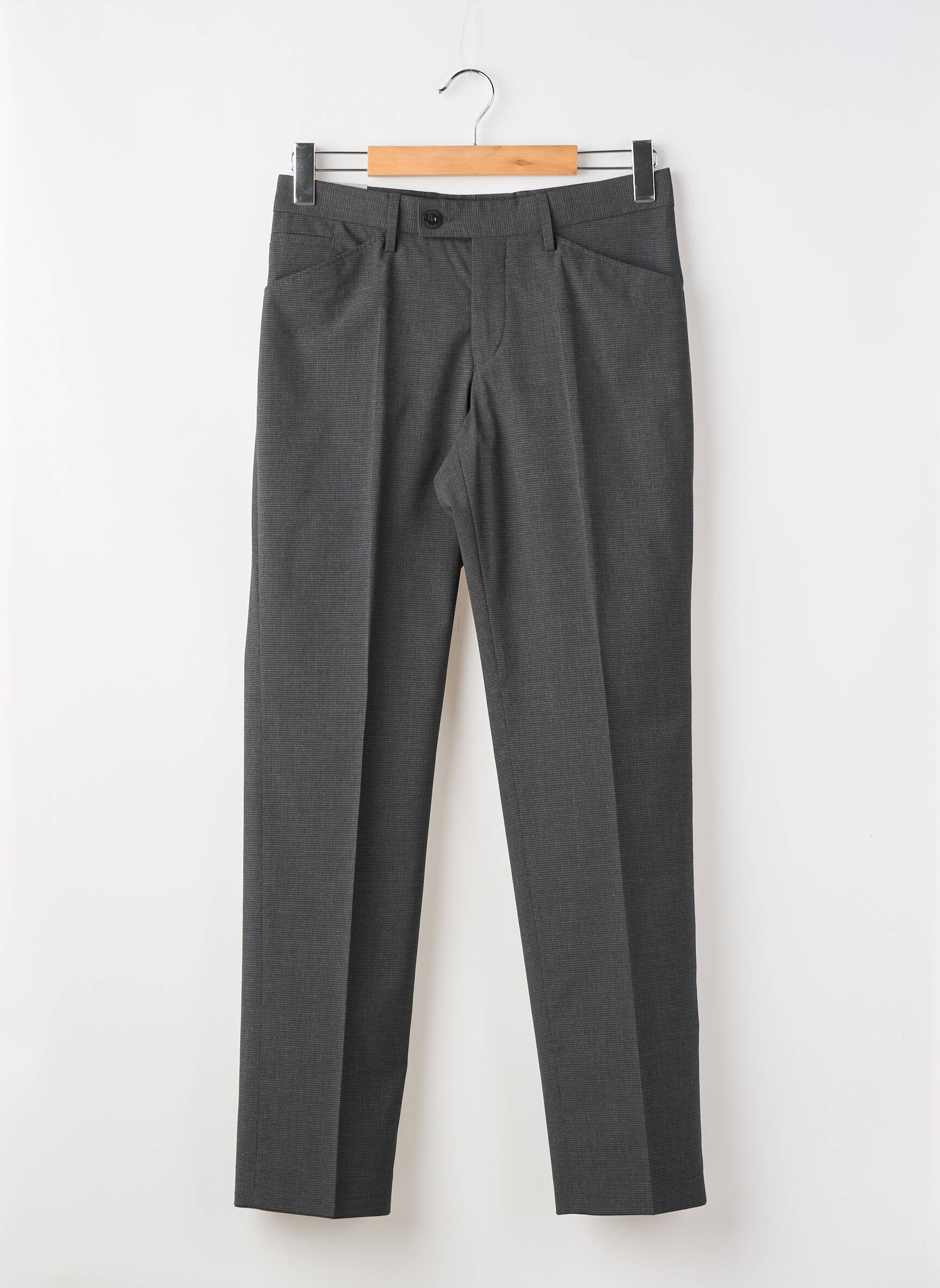 Pantalon slim țesătură melanj mărime normală gri ALBERTO bărbat