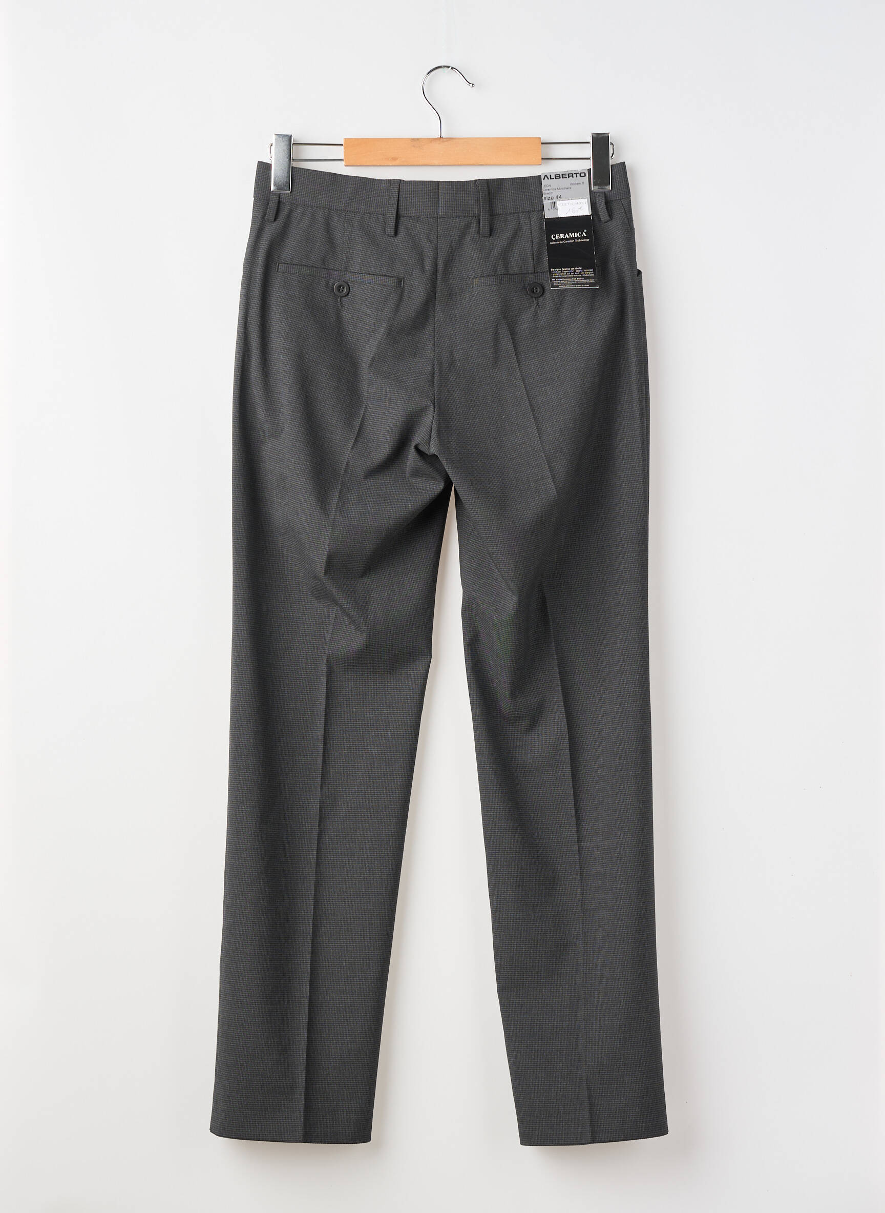 Pantalon slim țesătură melanj mărime normală gri ALBERTO bărbat
