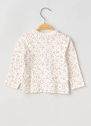 Tricou croială cambrată mâneci lungi roșu PETIT BATEAU fată