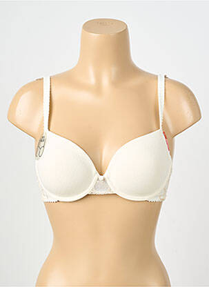 Sutien efect material satinat top sutien modelat bej TRIUMPH femeie