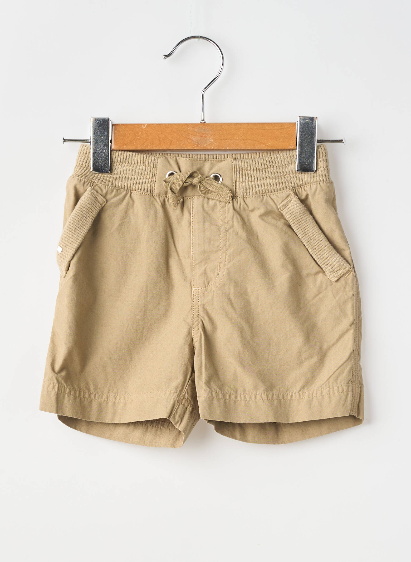 Șort închidere cu legături de legat talie elastică verde PETIT BATEAU fată
