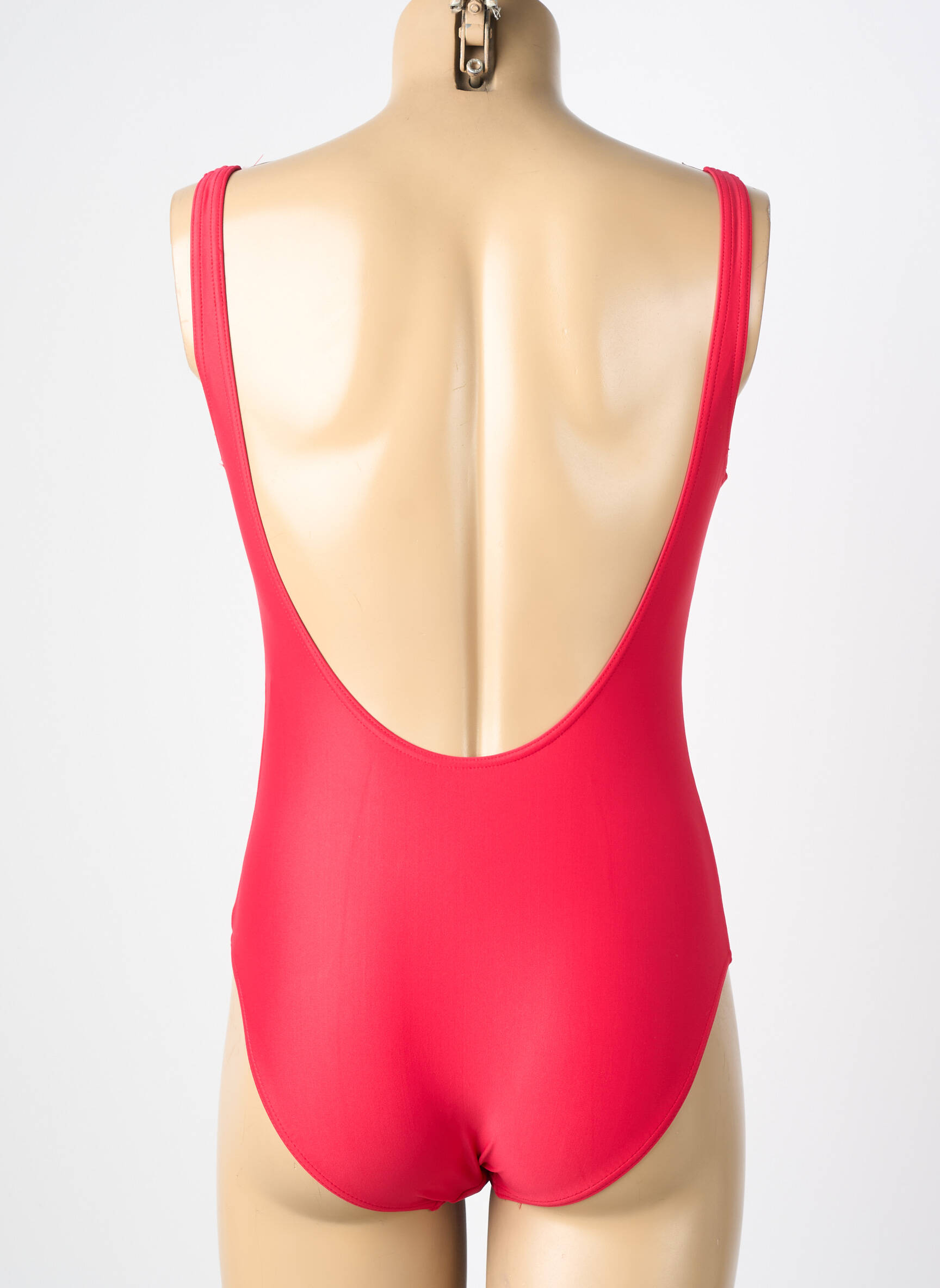 Costum de baie dintr-o singură piesă efect material satinat sutien cupe întregi cu decolteu înalt roșu TRIUMPH femeie