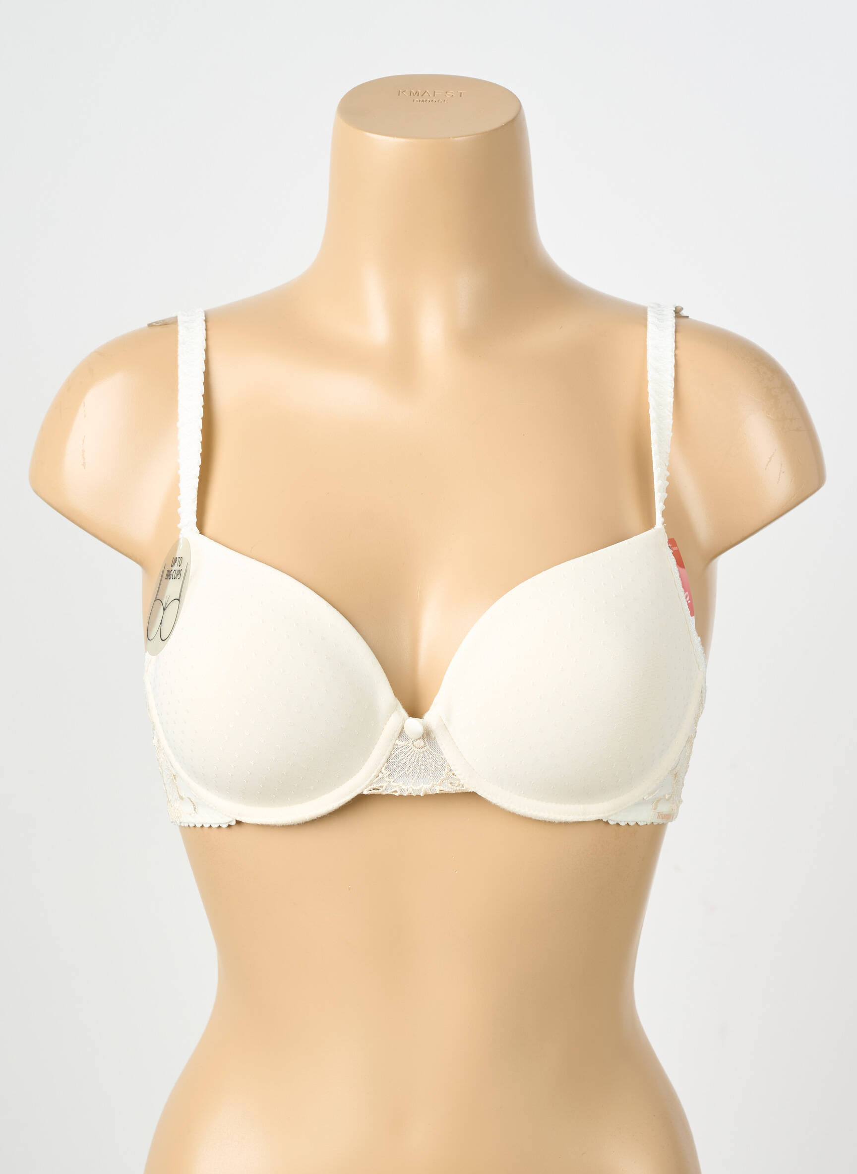 Sutien efect material satinat top sutien modelat bej TRIUMPH femeie