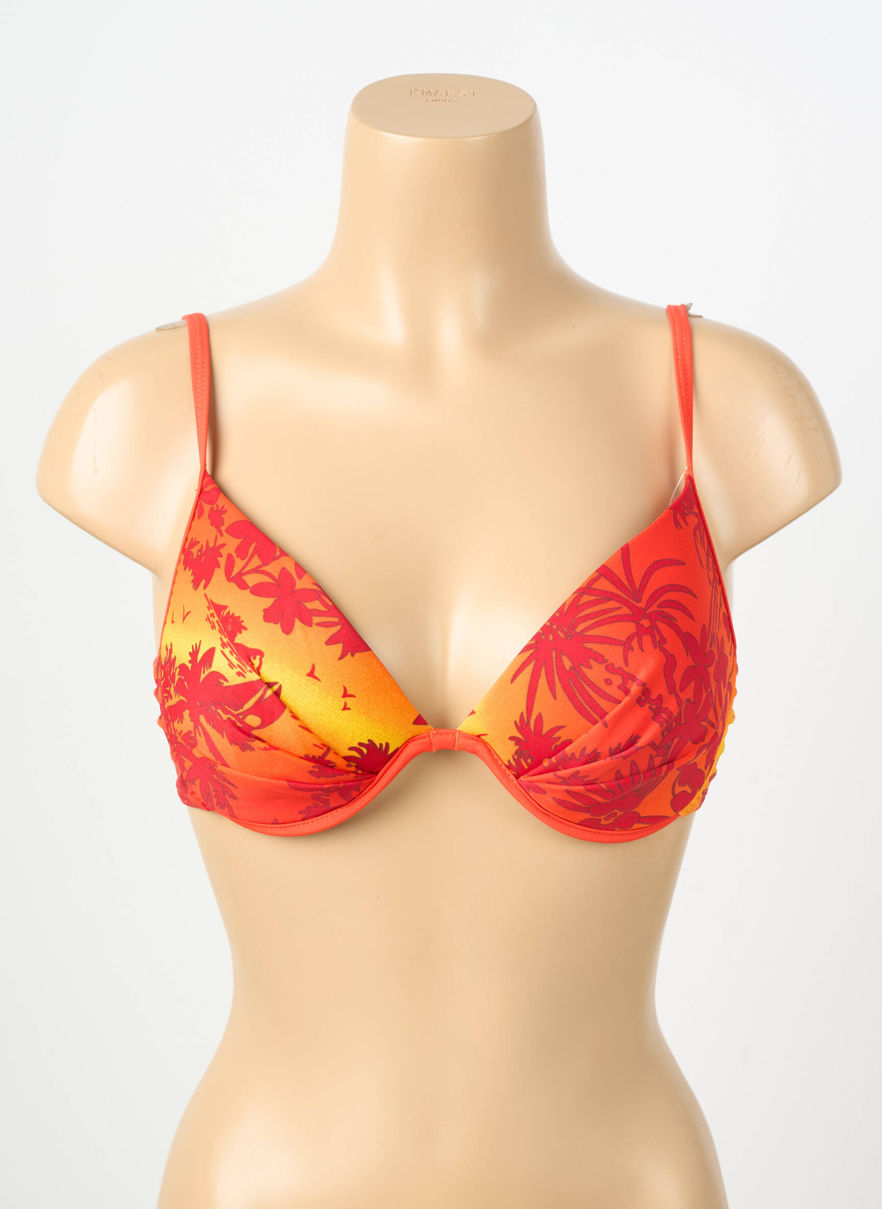 Sutien de costum de baie elasticitate top sutien modelat portocalie KALAÏS femeie