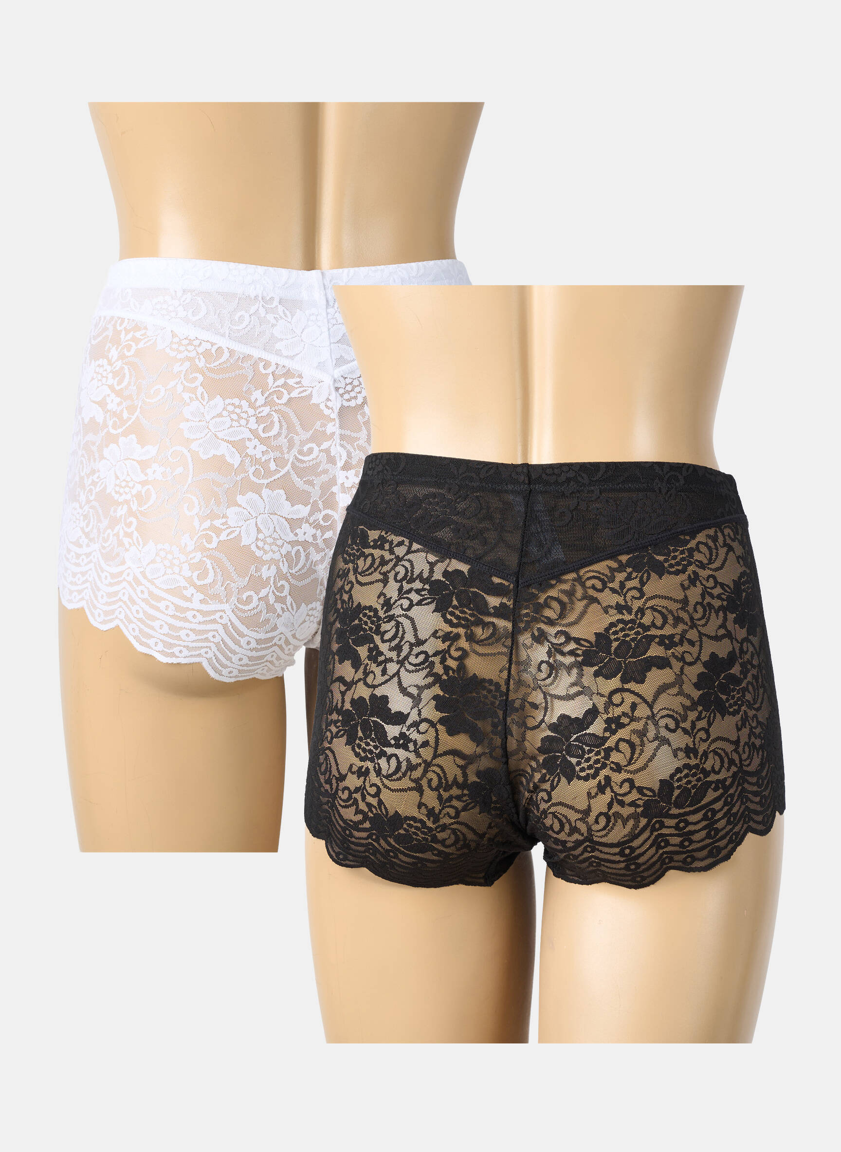 Shorty elasticitate alb MANAÏS femeie