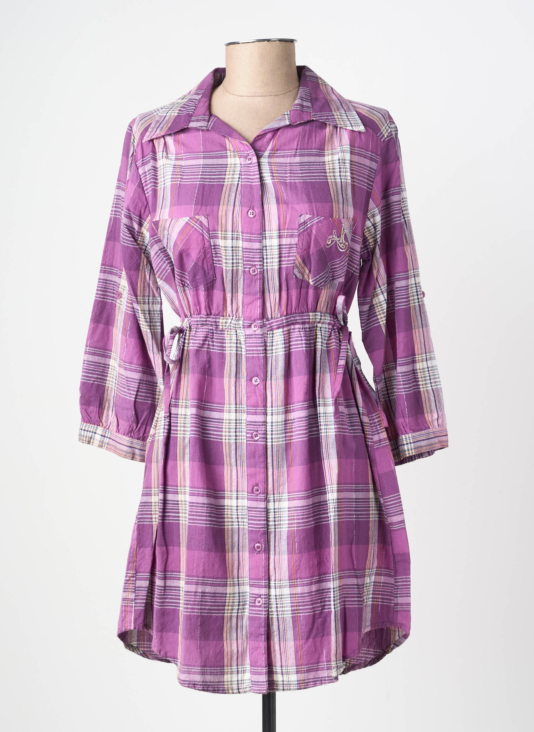 Rochie scurtă mâneci lungi mâneci lungi violet KALAI femeie