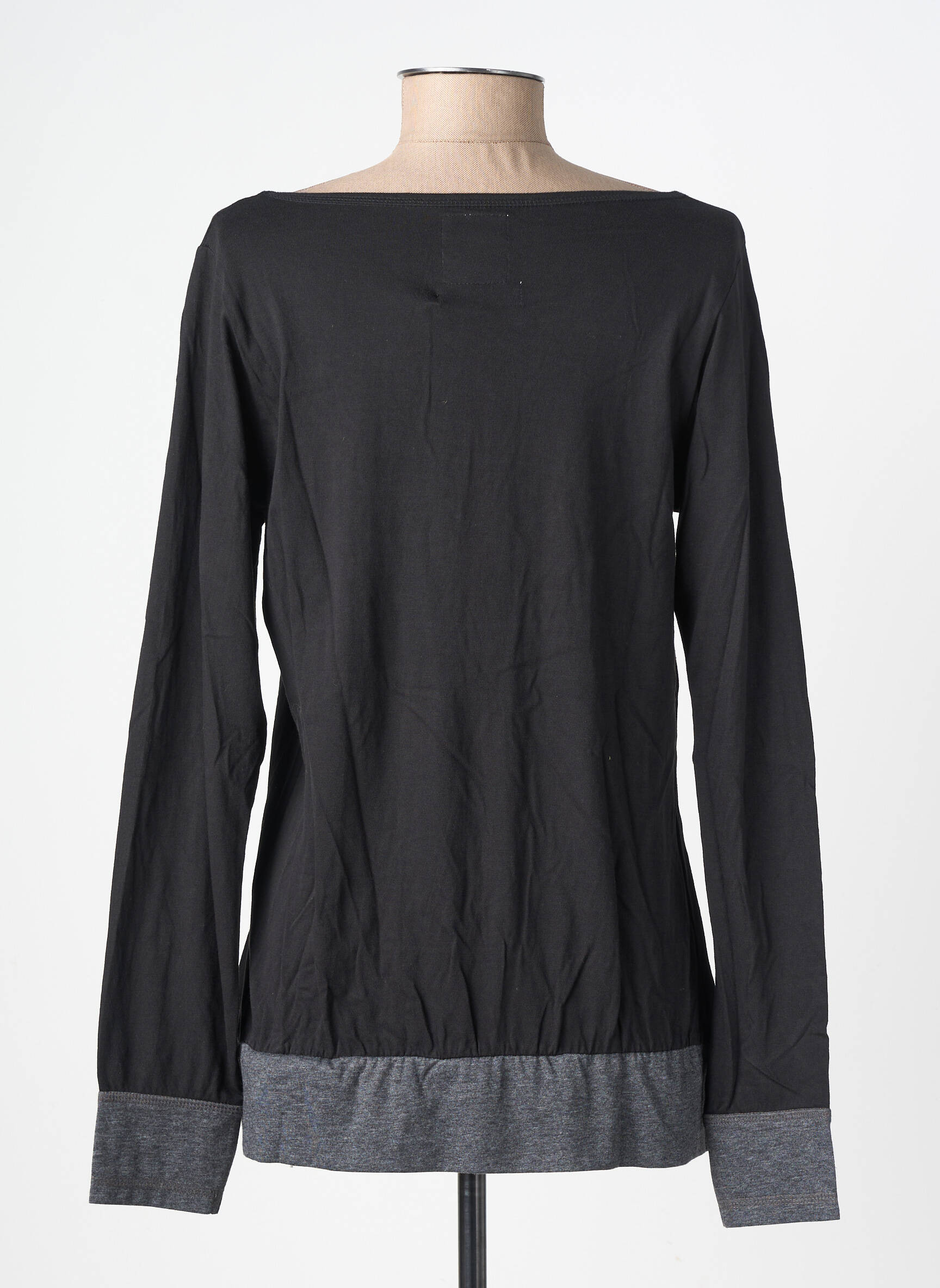 Tricou mâneci lungi mâneci lungi negru KALAI femeie