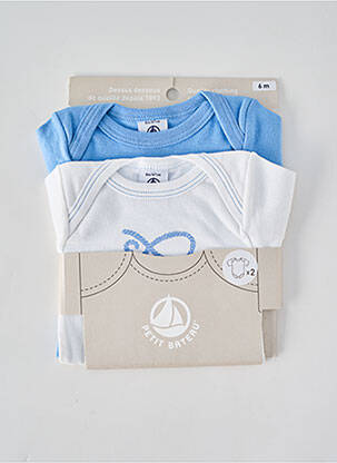 Body de lenjerie elasticitate albastru PETIT BATEAU copil