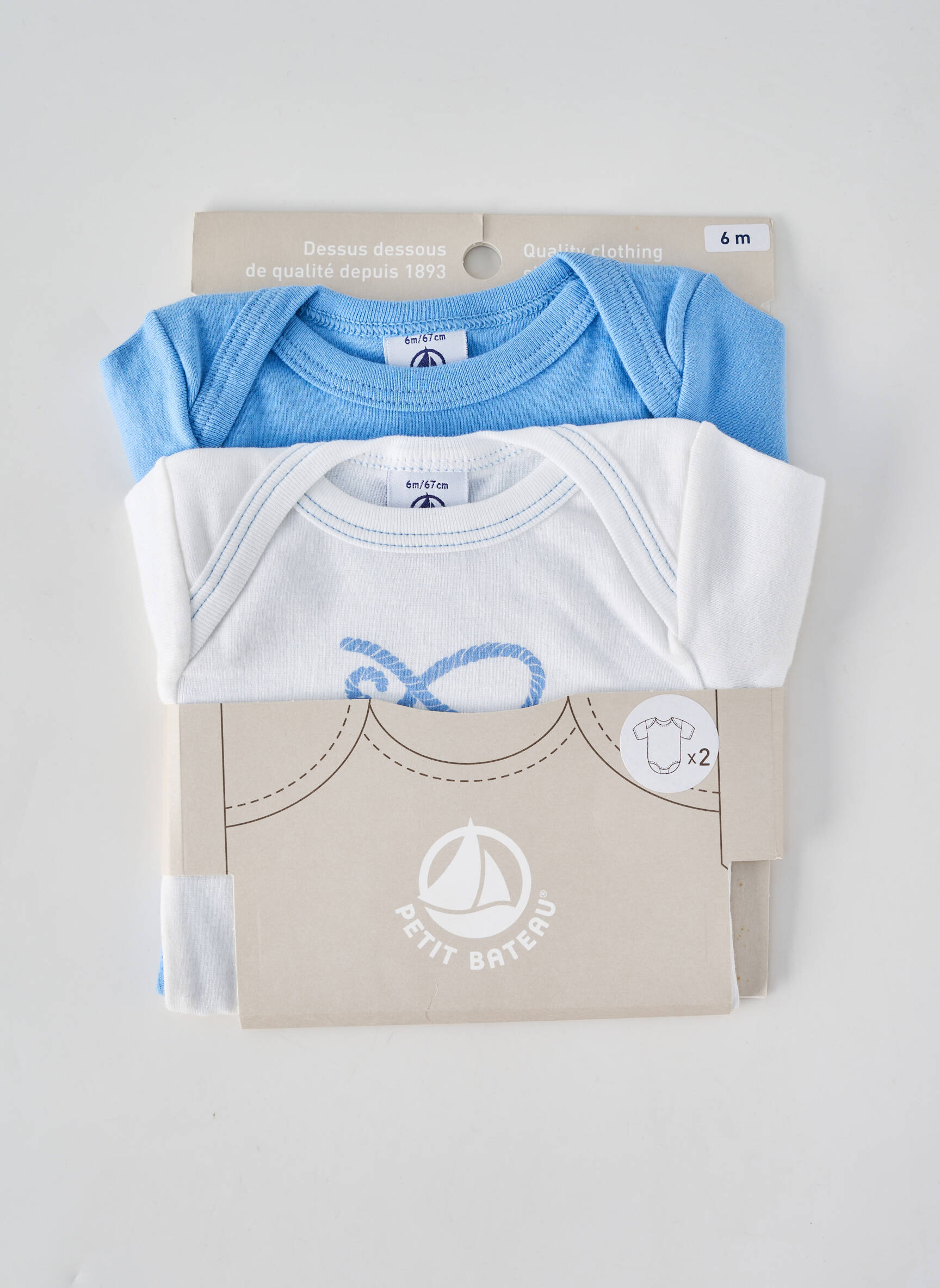 Body de lenjerie elasticitate albastru PETIT BATEAU copil