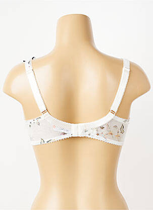 Sutien efect material satinat sutien cupe întregi cu decolteu înalt alb FANTASIE femeie