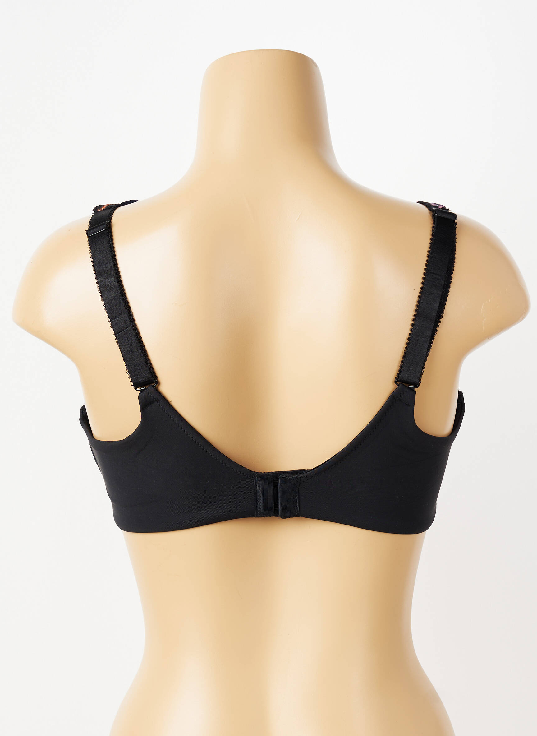 Sutien efect material satinat sutien cupe întregi cu decolteu înalt negru FANTASIE femeie