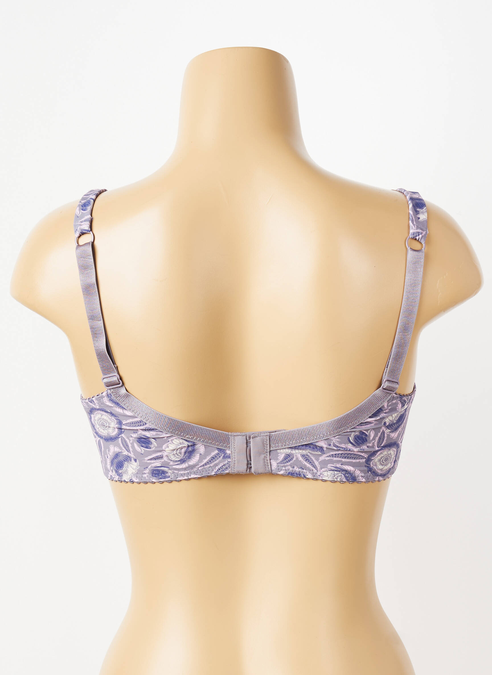 Sutien efect material satinat sutien cupe întregi cu decolteu înalt violet PIEGE femeie
