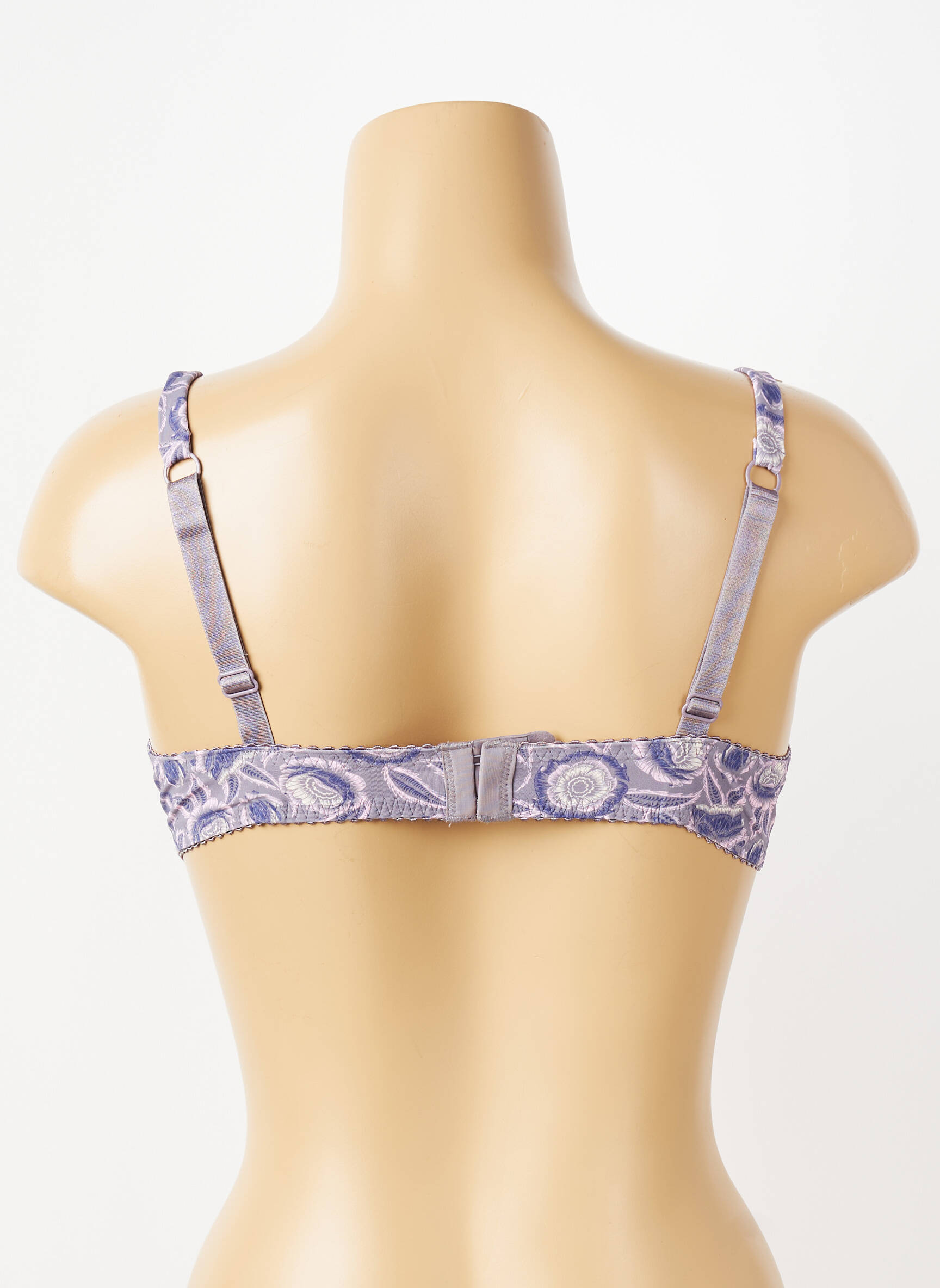 Sutien efect material satinat sutien cupe întregi cu decolteu înalt violet PIEGE femeie