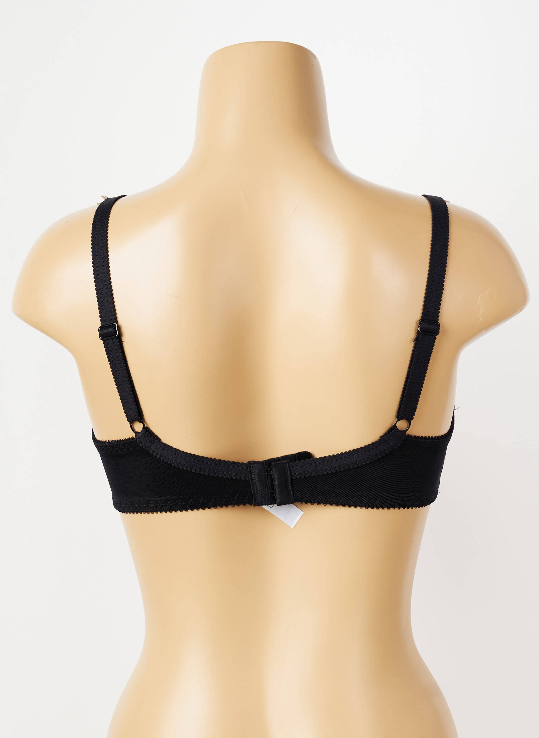 Sutien efect material satinat sutien cupe întregi cu decolteu înalt negru PIEGE femeie