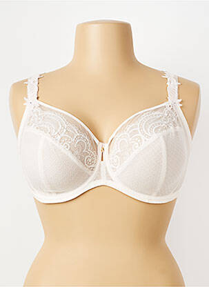 Sutien efect material satinat sutien cupe întregi cu decolteu înalt roz FANTASIE femeie