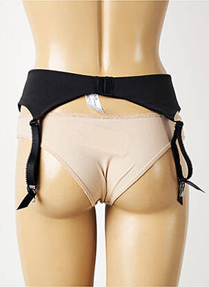 Corset/jartieră efect material satinat negru FANTASIE femeie