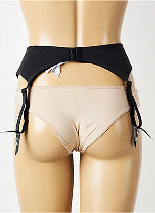 Corset/jartieră efect material satinat negru FANTASIE femeie