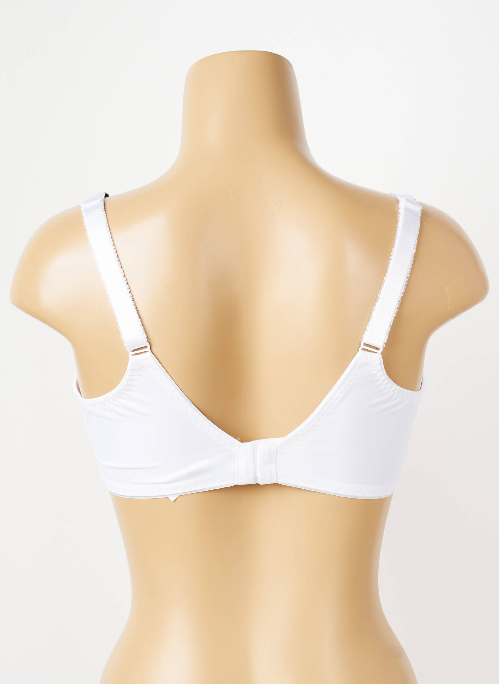 Sutien efect material satinat sutien cupe întregi cu decolteu înalt alb FANTASIE femeie