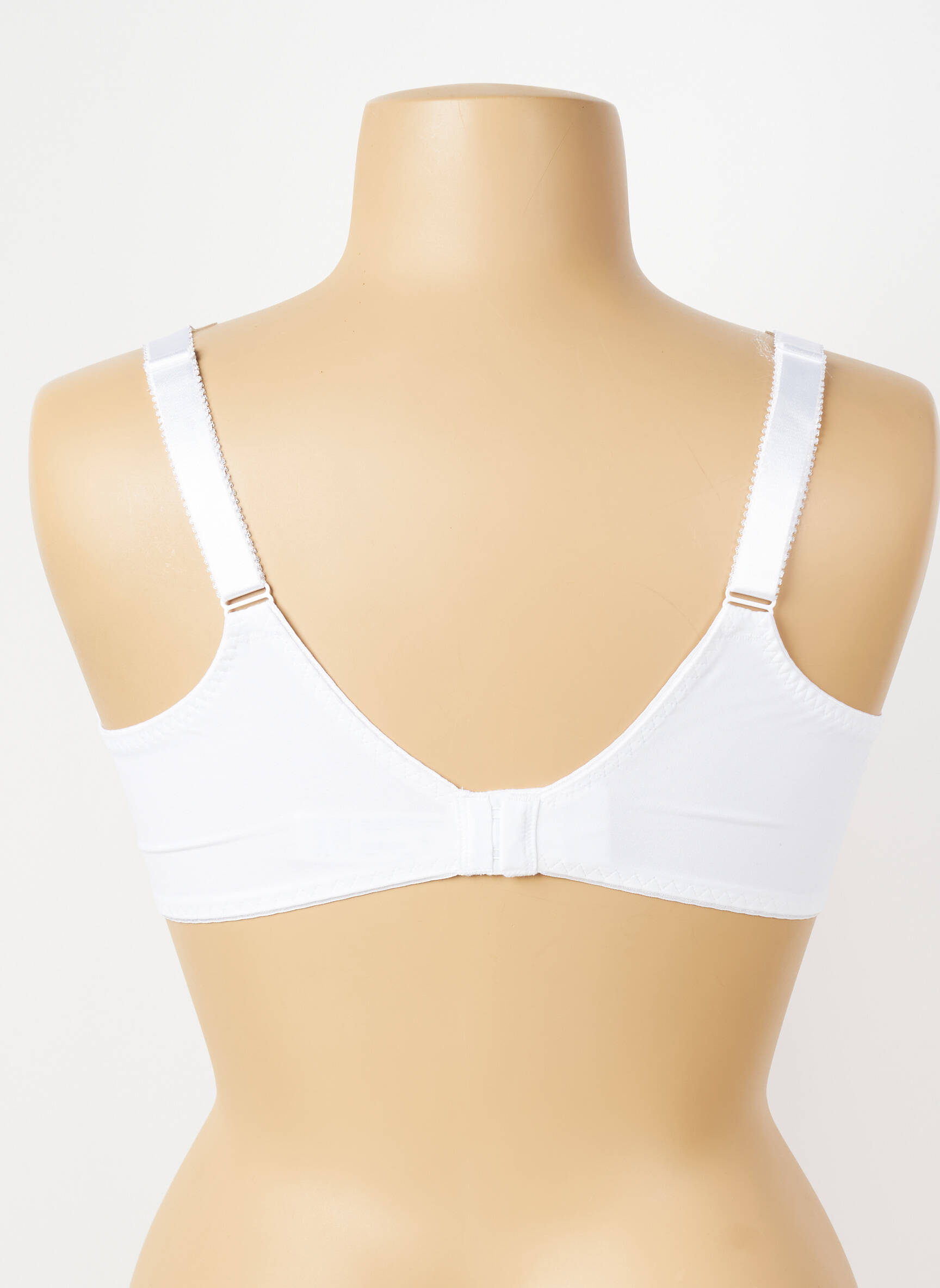 Sutien efect material satinat sutien cupe întregi cu decolteu înalt alb FANTASIE femeie