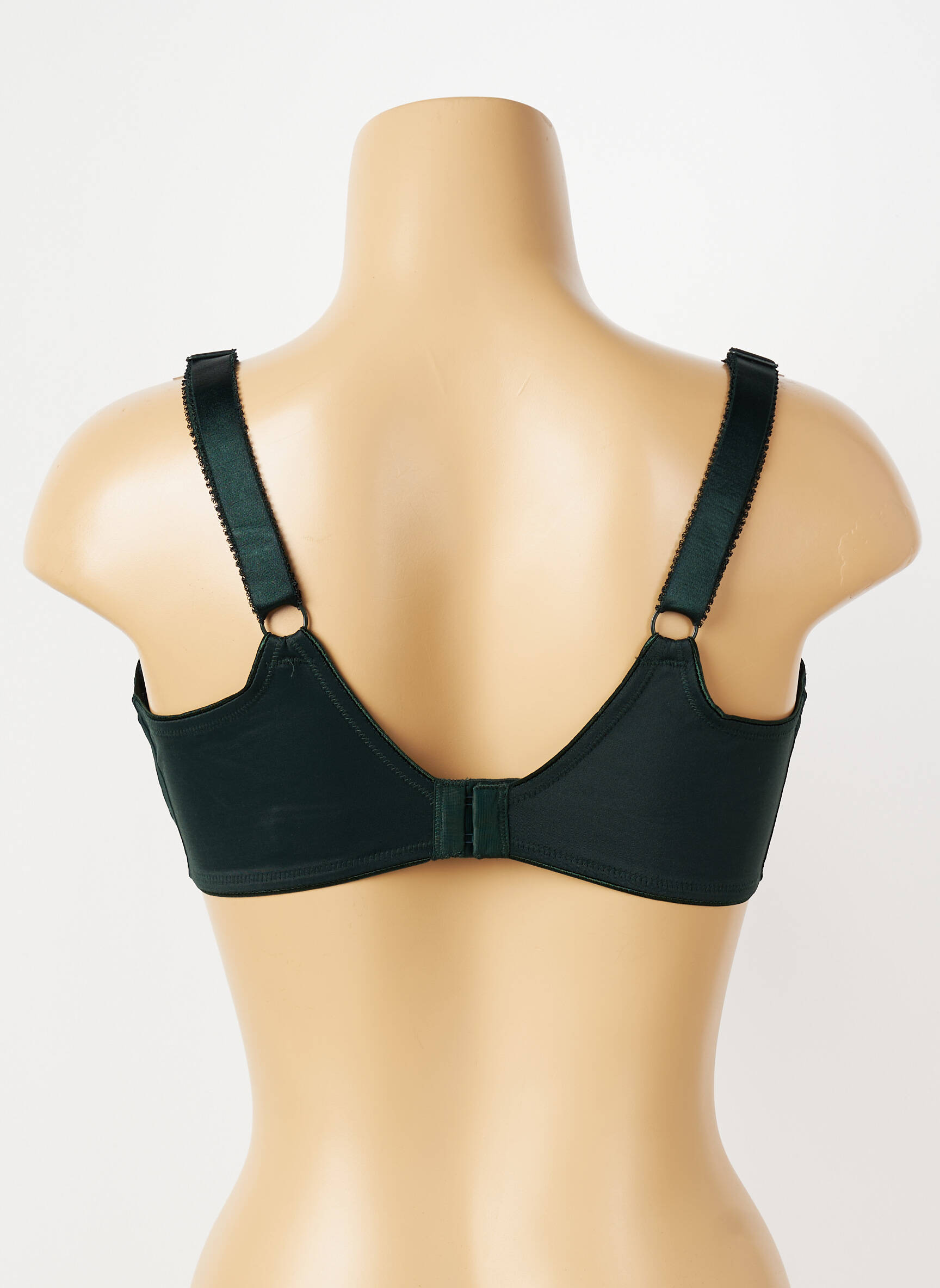 Sutien efect material satinat sutien cupe întregi cu decolteu înalt verde FANTASIE femeie