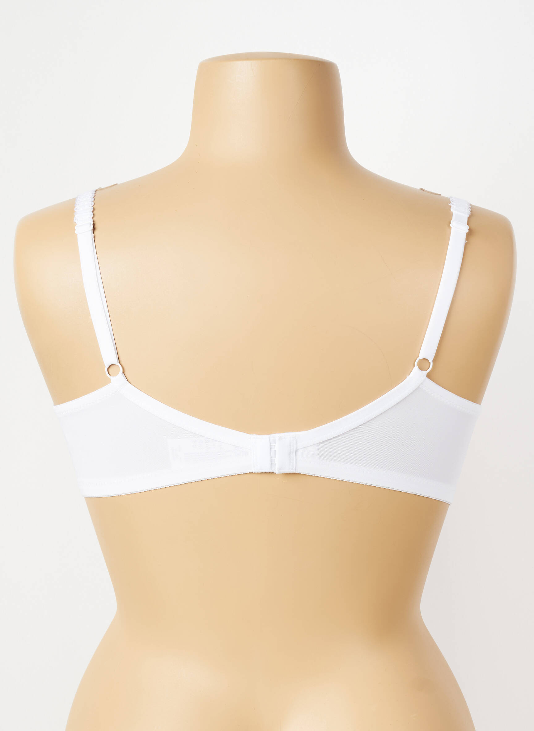 Sutien efect material satinat sutien cupe întregi cu decolteu înalt alb SASSA femeie