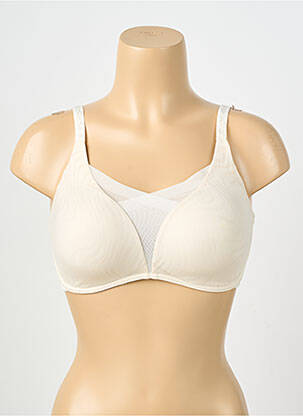 Sutien efect material satinat top sutien modelat bej TRIUMPH femeie