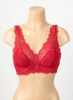 Sutien fără armatură bralete roșu JANIRA femeie