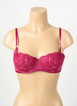 Sutien efect material satinat top sutien modelat roz TRIUMPH femeie