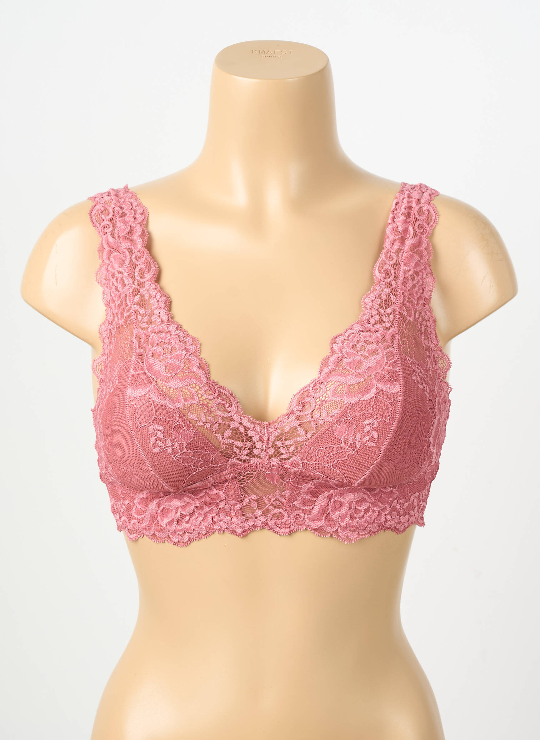 Sutien fără armatură bralete roz JANIRA femeie
