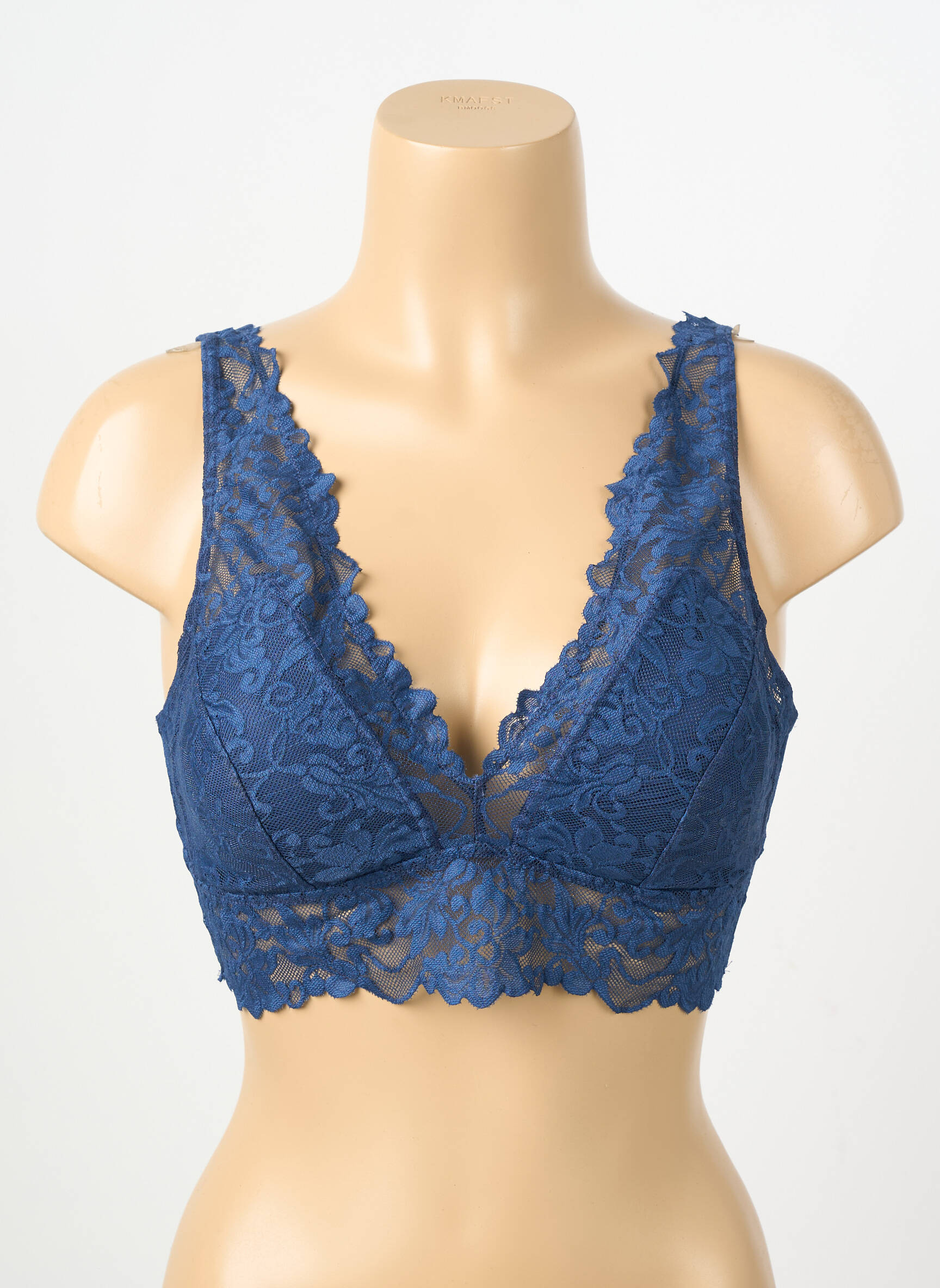 Sutien fără armatură bralete albastru JANIRA femeie