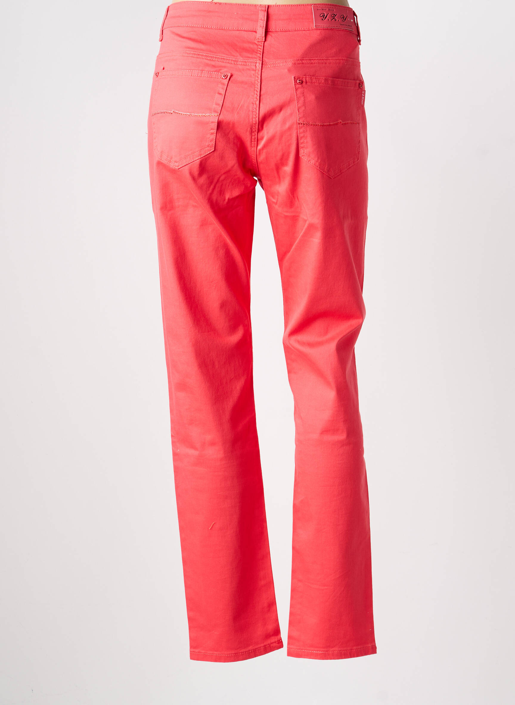 Pantalon slim elasticitate mărime normală roz YZY femeie