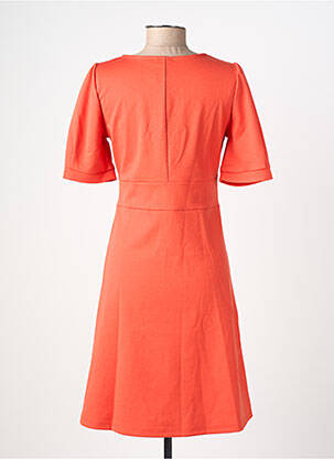 Rochie midi mâneci scurte mâneci scurte portocalie ICHI femeie